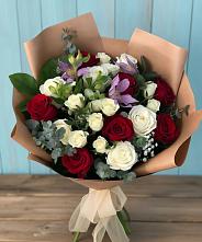 Букет цветов из:  Розы и Альстромерии в Чанки