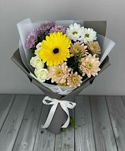Букет цветов из:  Розы, Герберы и Хризантемы #REPLACE_PRED# Чанки