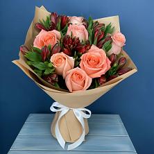 Букет цветов из:  Розы и Альстромерии в Чанки