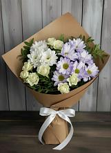 Букет цветов из:  Хризантемы и Розы в Чанки