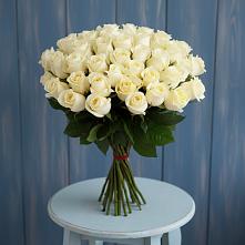 Букет 51 Белая роза Эдлесс Лав в Чанки