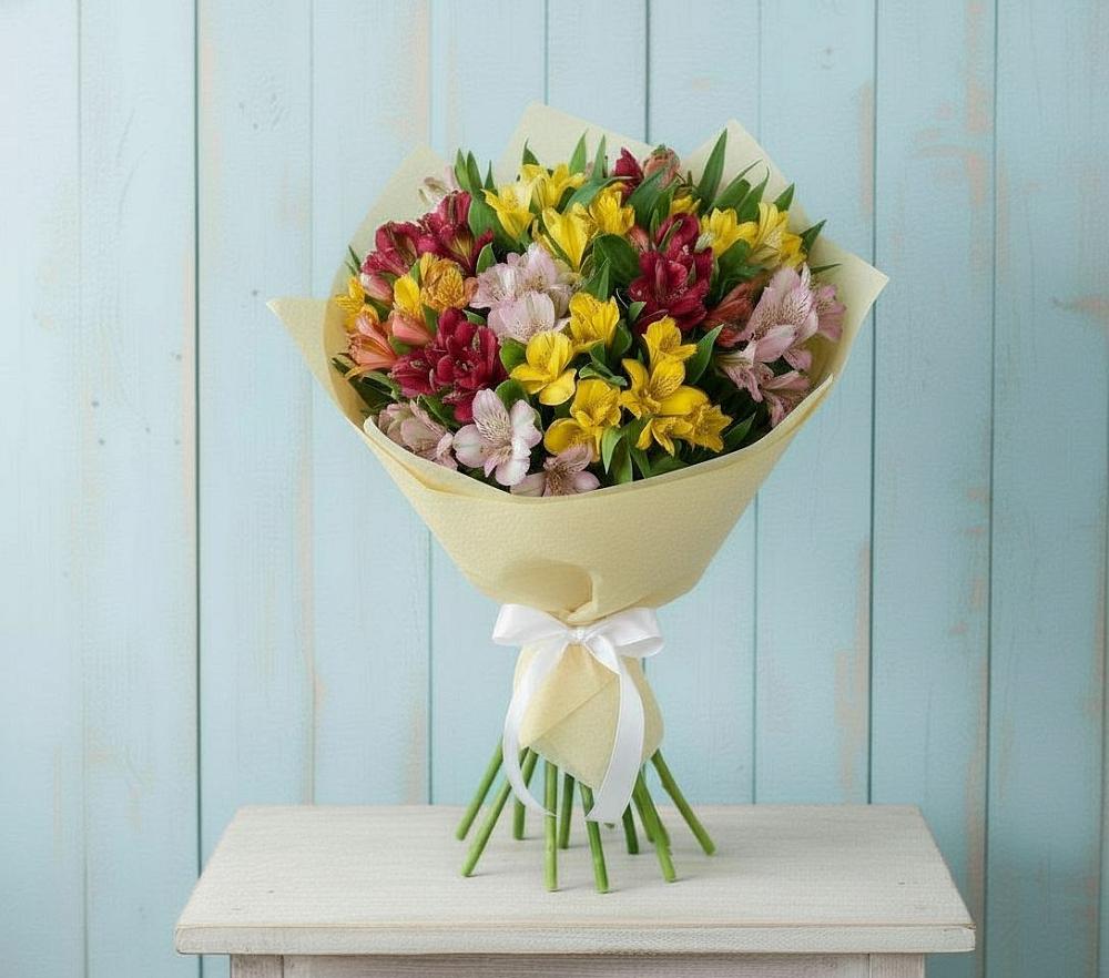 Букет цветов из: Альстромерии в Чанки